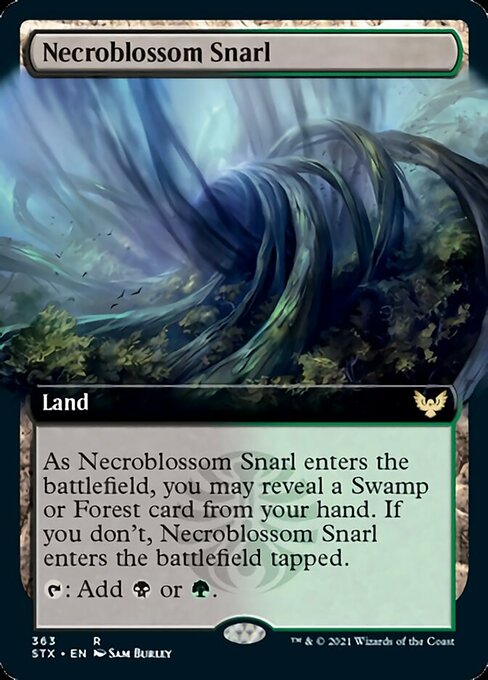 Necroblossom Snarl (Extended Art) [Strixhaven: School of Mages] | Good Games Cannington