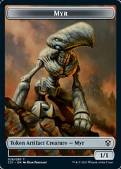 Myr // Treasure Double-Sided Token [Commander 2021 Tokens] | Good Games Cannington