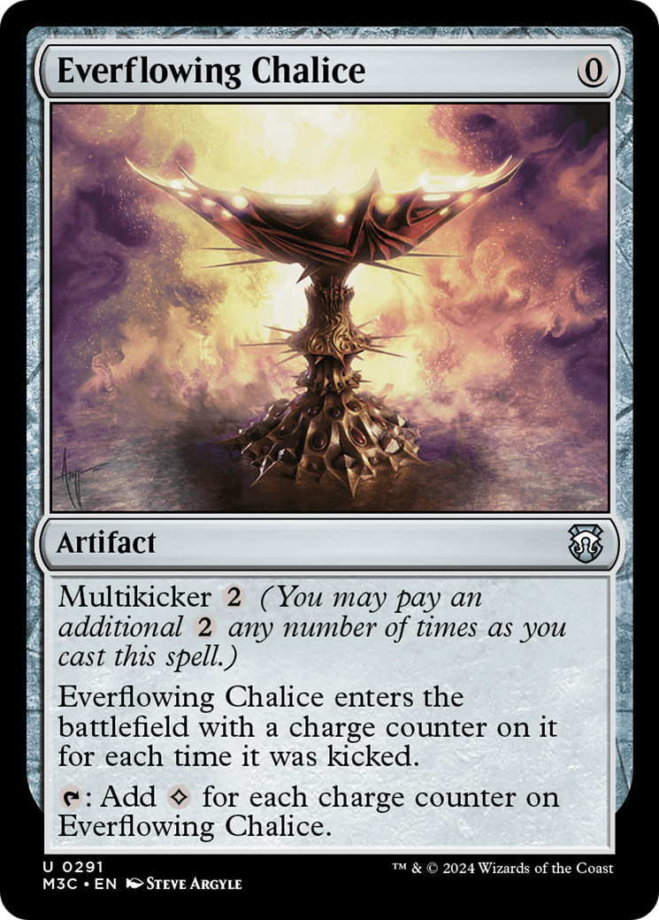 Everflowing Chalice (Ripple Foil) [Modern Horizons 3 Commander] | Good Games Cannington