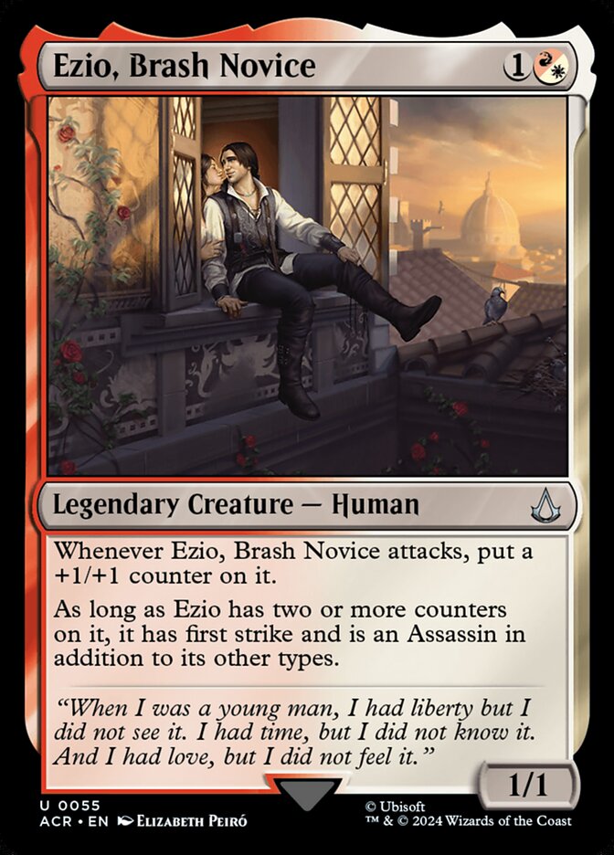 Ezio, Brash Novice 55 (Universes Beyond: Assassin's Creed)  - Foil | Good Games Cannington