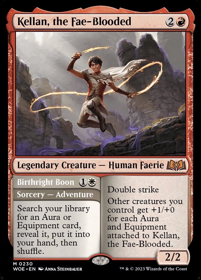Kellan, the Fae-Blooded // Birthright Boon 230 (Wilds of Eldraine)  - Foil | Good Games Cannington