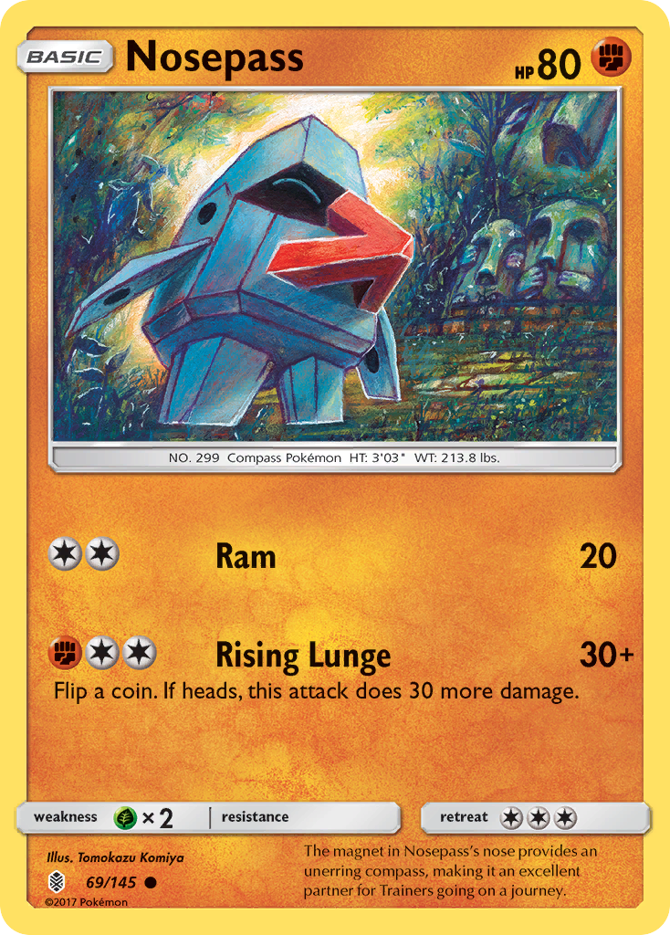 Nosepass (69/145) [Sun & Moon: Guardians Rising] | Good Games Cannington