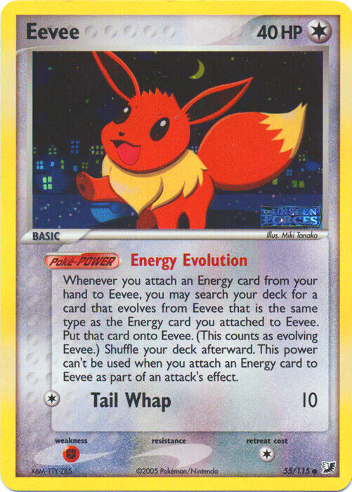 Eevee (55/115) (Stamped) [EX: Unseen Forces] | Good Games Cannington