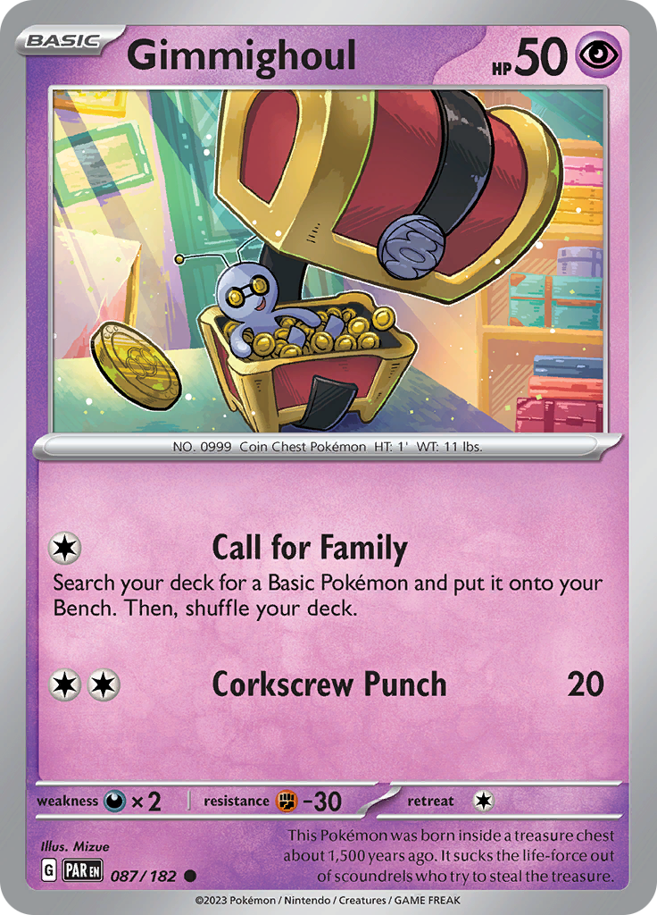 Gimmighoul (087/182) [Scarlet & Violet: Paradox Rift] | Good Games Cannington