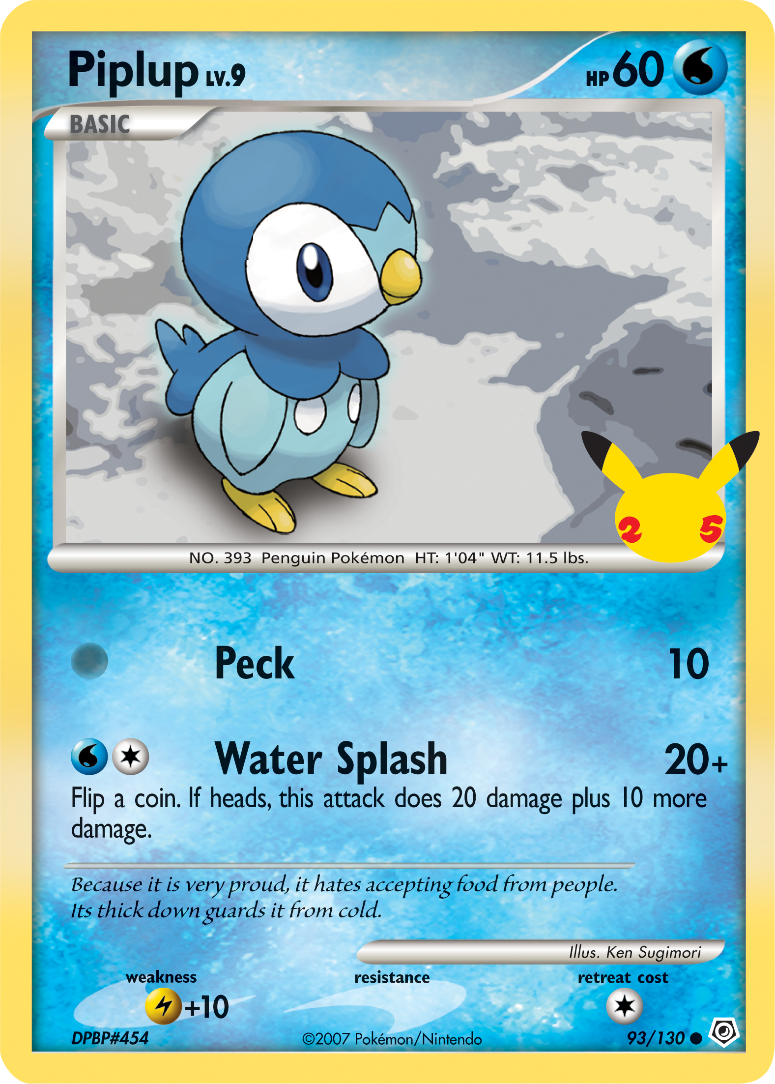 Piplup (93/130) (Jumbo Card) [First Partner Pack] | Good Games Cannington