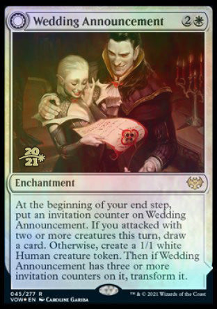 Wedding Announcement // Wedding Festivity [Innistrad: Crimson Vow Prerelease Promos] | Good Games Cannington
