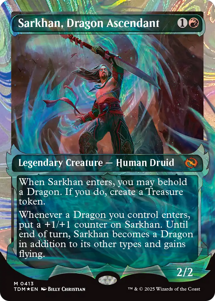 Sarkhan, Dragon Ascendant (0413) (Showcase) (Halo Foil) [Tarkir: Dragonstorm] | Good Games Cannington