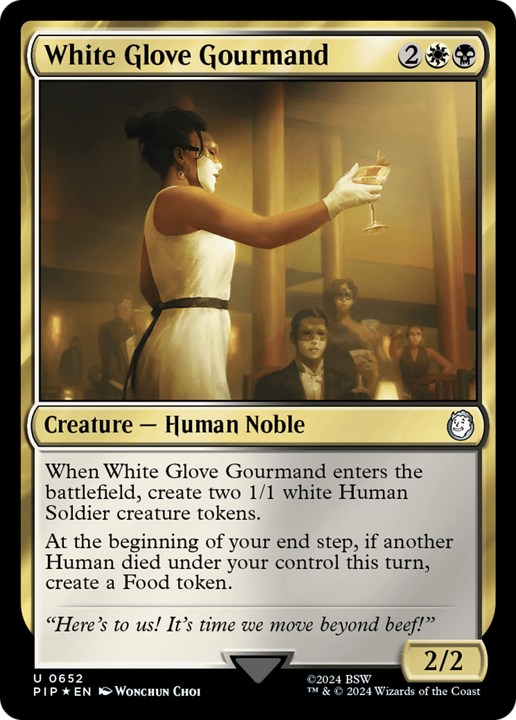 White Glove Gourmand (Surge Foil) [Fallout] | Good Games Cannington