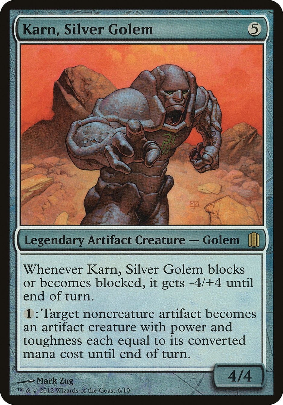 Karn, Silver Golem (Oversized) [Commander's Arsenal Oversized] | Good Games Cannington