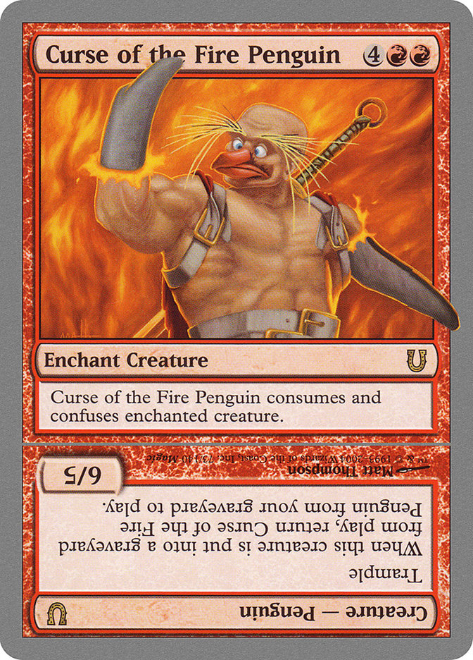 Curse of the Fire Penguin // Curse of the Fire Penguin Creature [Unhinged] | Good Games Cannington