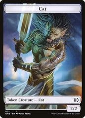 Phyrexian Mite (012) // Cat Double-Sided Token [Phyrexia: All Will Be One Tokens] | Good Games Cannington