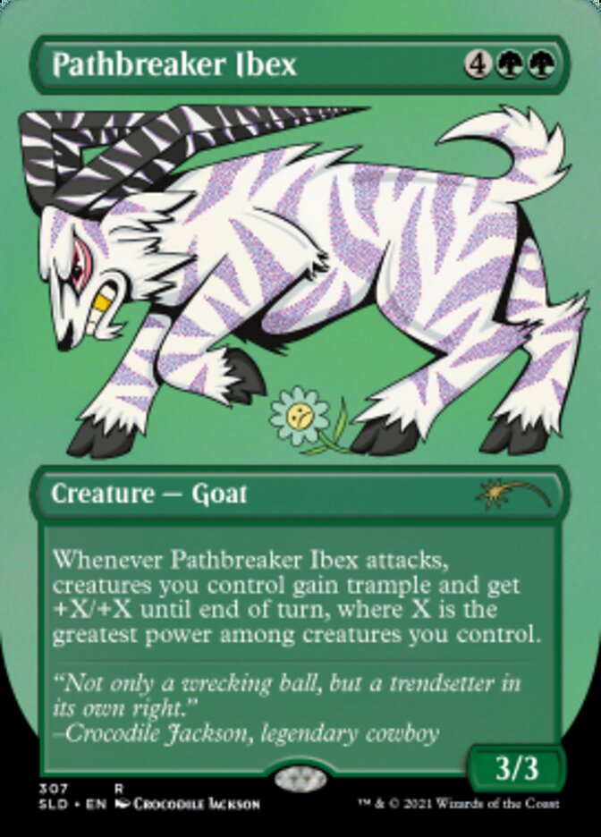 Pathbreaker Ibex (Borderless) (Foil Etched) [Secret Lair Drop Series] | Good Games Cannington