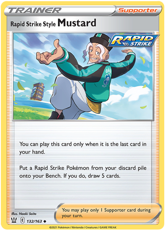 Rapid Strike Style Mustard (132/163) [Sword & Shield: Battle Styles] | Good Games Cannington