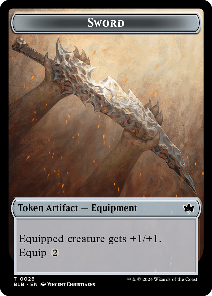 Sword // Manifold Mouse Double-Sided Token [Bloomburrow Tokens] | Good Games Cannington
