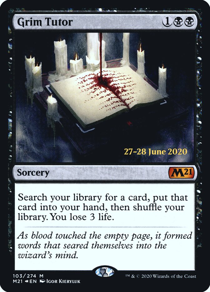 Grim Tutor [Core Set 2021 Prerelease Promos] | Good Games Cannington