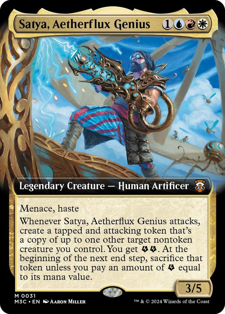 Satya, Aetherflux Genius 31/411 (Commander: Modern Horizons 3)  - Extended Art | Good Games Cannington