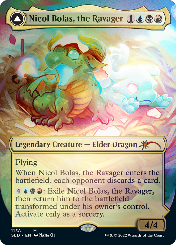 Nicol Bolas, the Ravager // Nicol Bolas, the Arisen (Borderless) [Secret Lair: From Cute to Brute] | Good Games Cannington