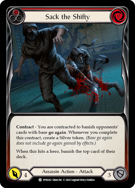 Sack the Shifty (Red) [DYN142] (Dynasty)  Rainbow Foil | Good Games Cannington