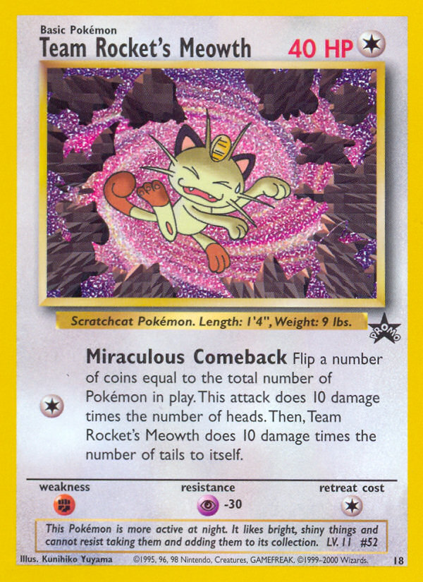 Team Rocket's Meowth (18) [Wizards of the Coast: Black Star Promos] | Good Games Cannington