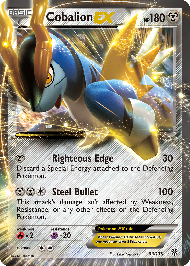 Cobalion EX (93/135) [Black & White: Plasma Storm] | Good Games Cannington