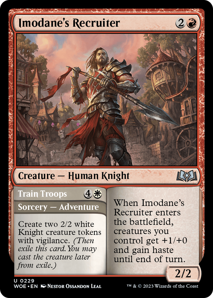 Imodane's Recruiter // Train Troops [Wilds of Eldraine] | Good Games Cannington