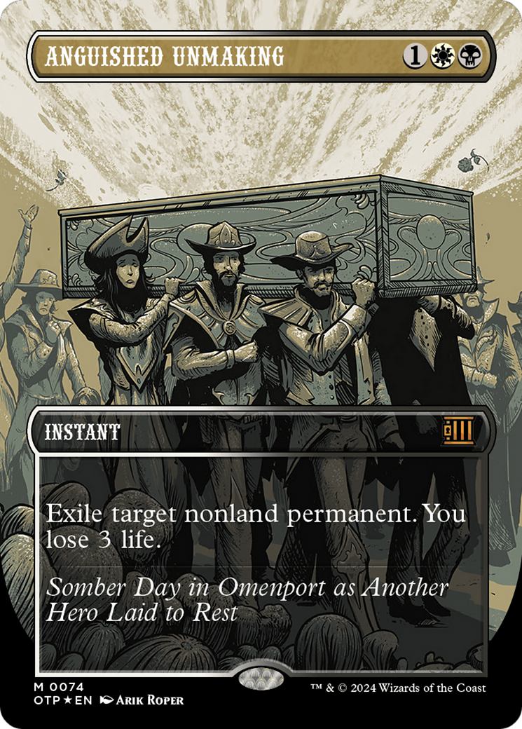 Anguished Unmaking (Textured Foil) [Outlaws of Thunder Junction: Breaking News] | Good Games Cannington