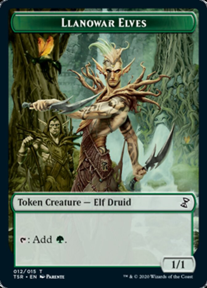 Llanowar Elves Token [Time Spiral Remastered Tokens] | Good Games Cannington