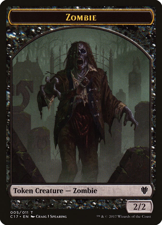 Vampire // Zombie Double-Sided Token [Commander 2017 Tokens] | Good Games Cannington