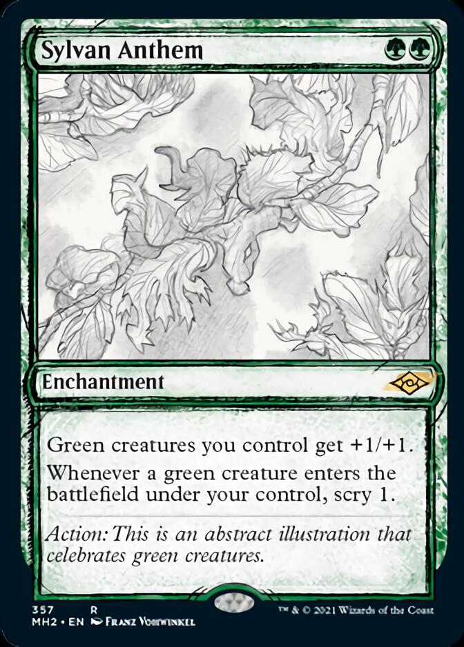 Sylvan Anthem (Sketch) [Modern Horizons 2] | Good Games Cannington