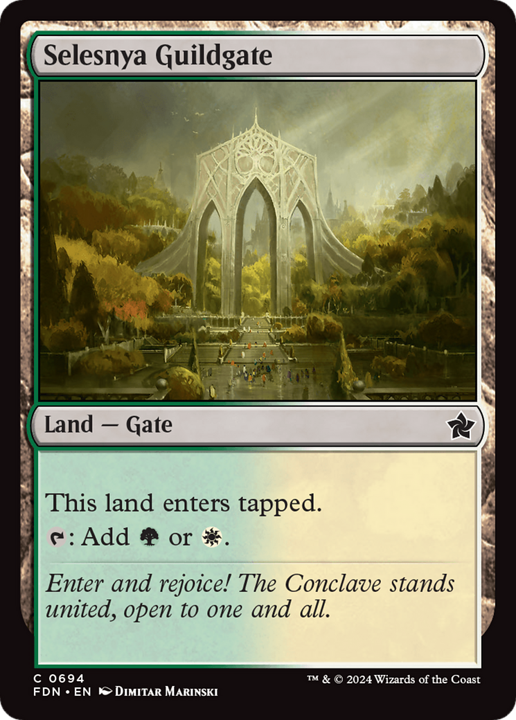 Selesnya Guildgate [Foundations] | Good Games Cannington