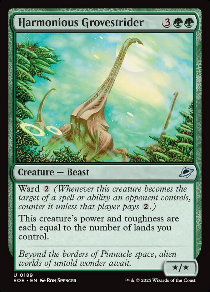 Harmonious Grovestrider 189 (Edge of Eternities)  - Foil | Good Games Cannington