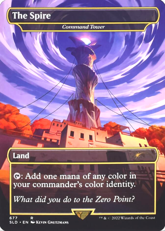 Command Tower - The Spire (Borderless) [Secret Lair Drop Promos] | Good Games Cannington