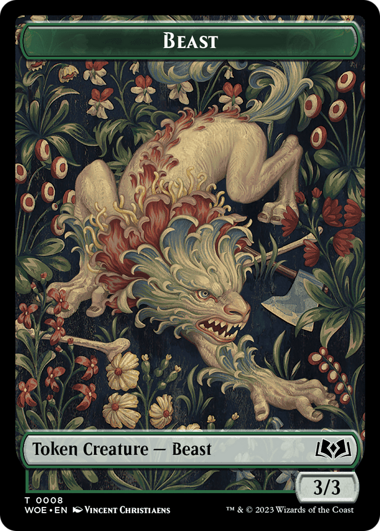 Beast // Food (0013) Double-Sided Token [Wilds of Eldraine Tokens] | Good Games Cannington