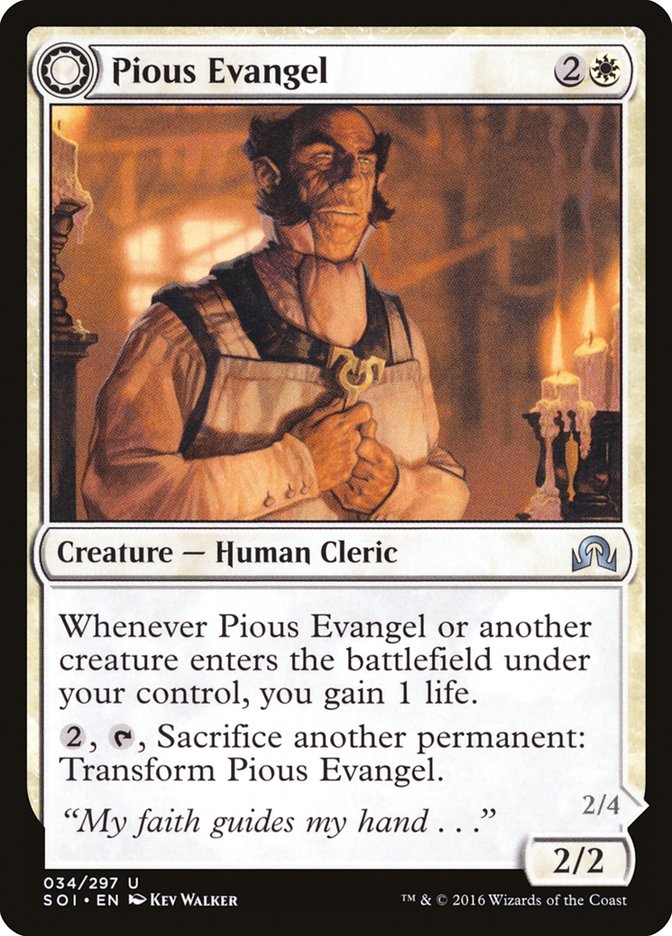Pious Evangel // Wayward Disciple [Shadows over Innistrad] | Good Games Cannington