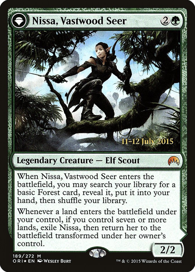 Nissa, Vastwood Seer // Nissa, Sage Animist [Magic Origins Prerelease Promos] | Good Games Cannington