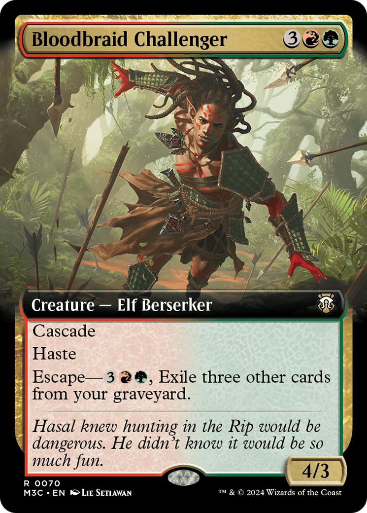 Bloodbraid Challenger (Extended Art) [Modern Horizons 3 Commander] | Good Games Cannington