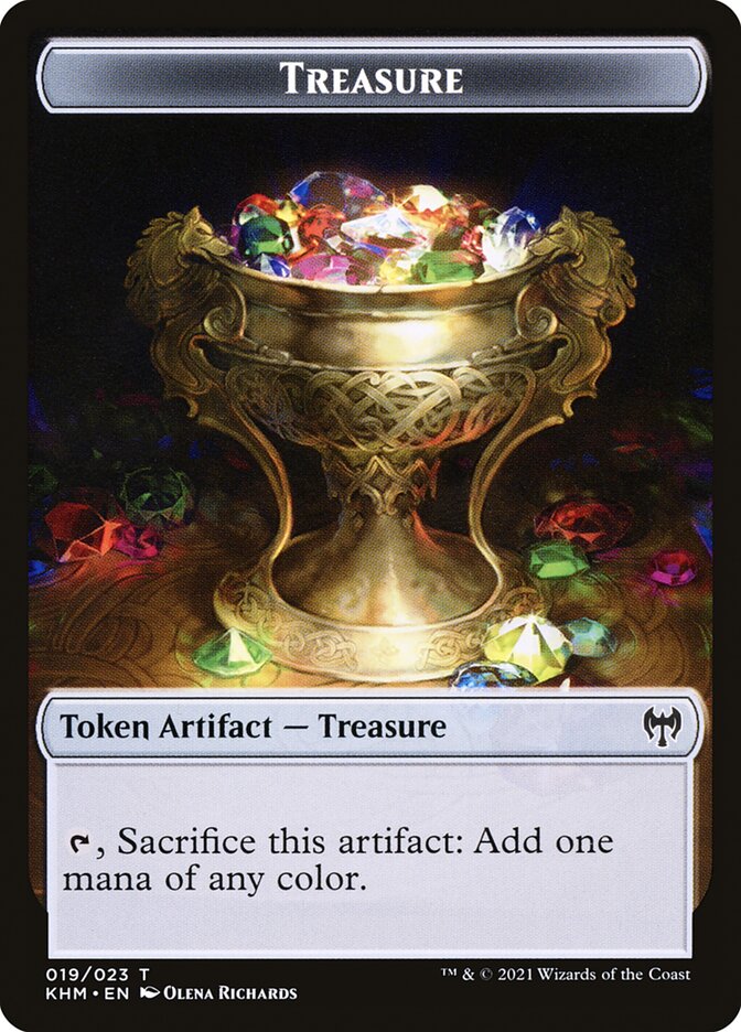 Treasure // Clue Double-Sided Token [Pioneer Challenger Decks 2022] | Good Games Cannington