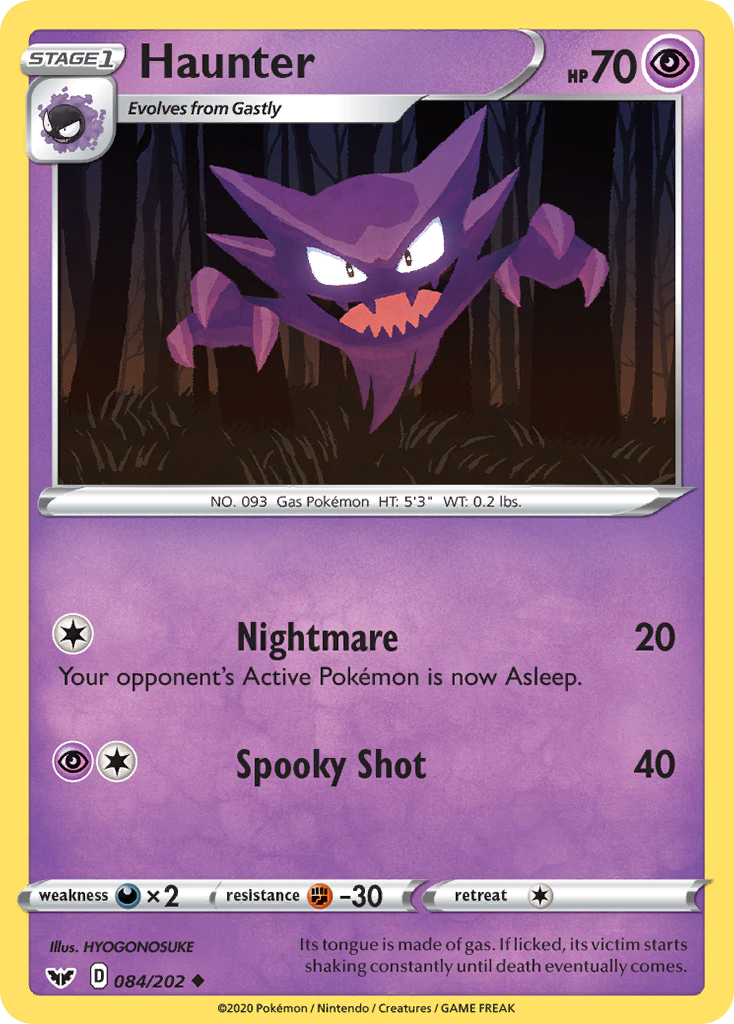 Haunter (084/202) [Sword & Shield: Base Set] | Good Games Cannington