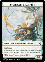 Steelburr Champion // Squid Double-Sided Token [Bloomburrow Commander Tokens] | Good Games Cannington