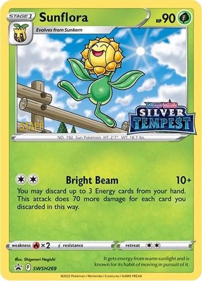 Sunflora (SWSH269) (Prerelease) (Staff) [Sword & Shield: Black Star Promos] | Good Games Cannington