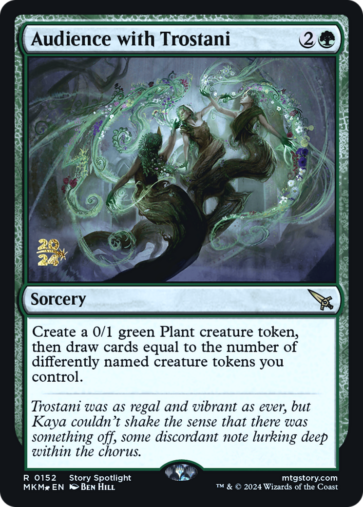 Audience with Trostani [Murders at Karlov Manor Prerelease Promos] | Good Games Cannington