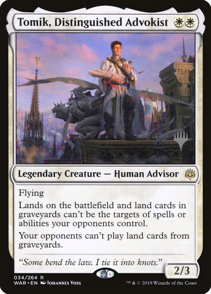 Tomik, Distinguished Advokist (Promo Pack) [War of the Spark Promos] | Good Games Cannington