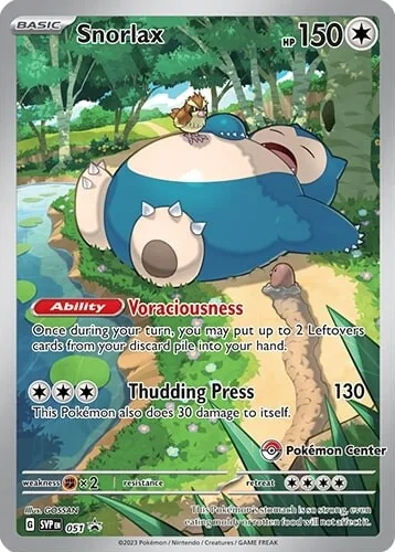 Snorlax (051) (Pokemon Center) [Scarlet & Violet: Black Star Promos] | Good Games Cannington