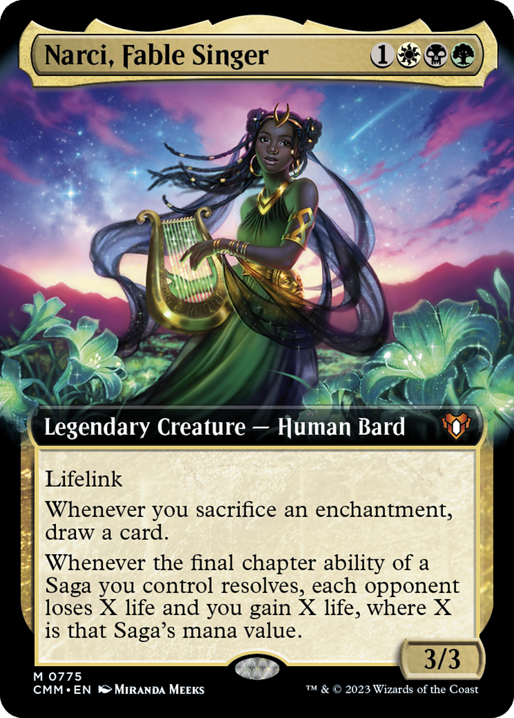 Narci, Fable Singer (Extended Art) [Commander Masters] | Good Games Cannington