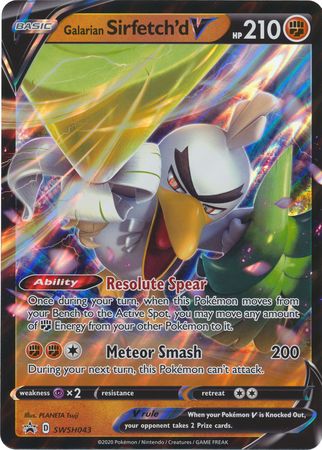Galarian Sirfetch'd V (SWSH043) (Jumbo Card) [Sword & Shield: Black Star Promos] | Good Games Cannington