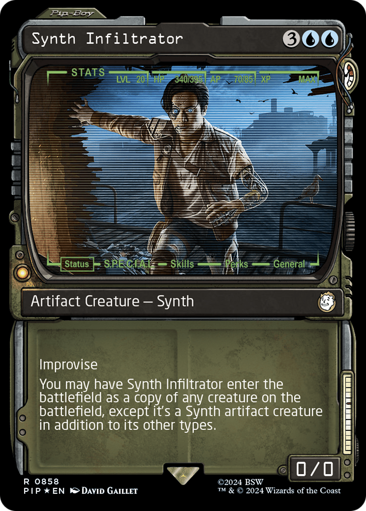 Synth Infiltrator (Showcase) (Surge Foil) [Fallout] | Good Games Cannington