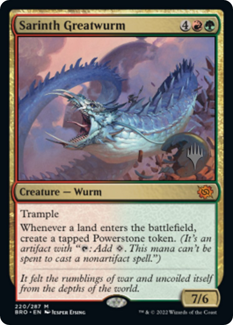 Sarinth Greatwurm (Promo Pack) [The Brothers' War Promos] | Good Games Cannington