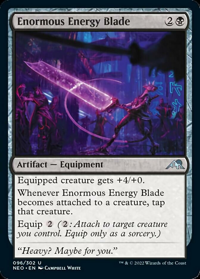 Enormous Energy Blade [Kamigawa: Neon Dynasty] | Good Games Cannington