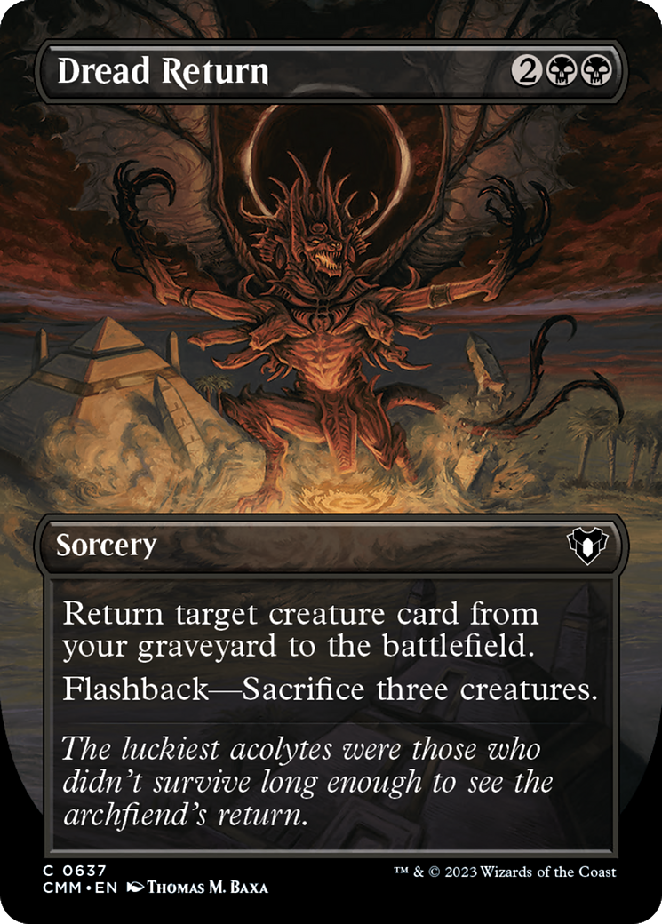 Dread Return (Borderless Alternate Art) [Commander Masters] | Good Games Cannington
