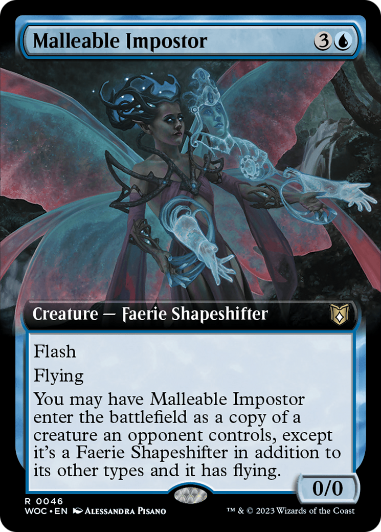 Malleable Impostor (Extended Art) [Wilds of Eldraine Commander] | Good Games Cannington